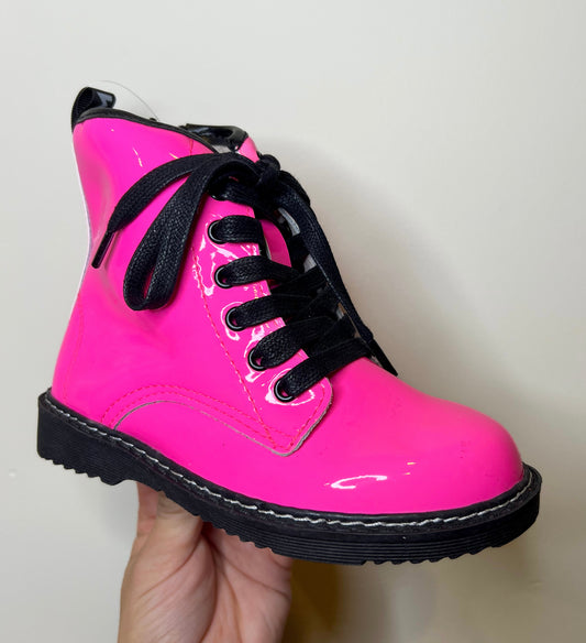 Combat Boot Neon Pink